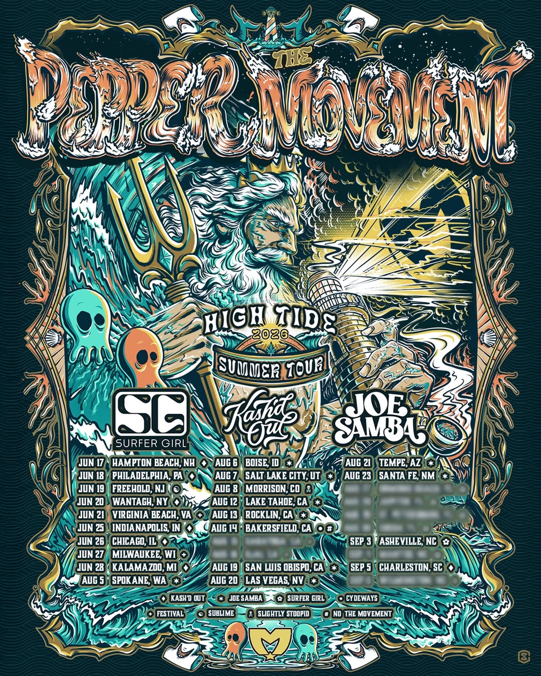 Pepper High Tide Summer Tour Poster 2026